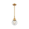 Beacon Mini Pendant shown in the Satin Gold finish with a Clear shade