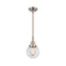 Beacon Mini Pendant shown in the Brushed Satin Nickel finish with a Clear shade