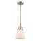 Cone Mini Pendant shown in the Brushed Satin Nickel finish with a Matte White shade