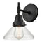 Caden Sconce shown in the Matte Black finish with a Seedy shade