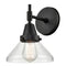 Caden Sconce shown in the Matte Black finish with a Seedy shade