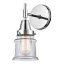 Caden Sconce shown in the Polished Chrome finish with a Clear shade