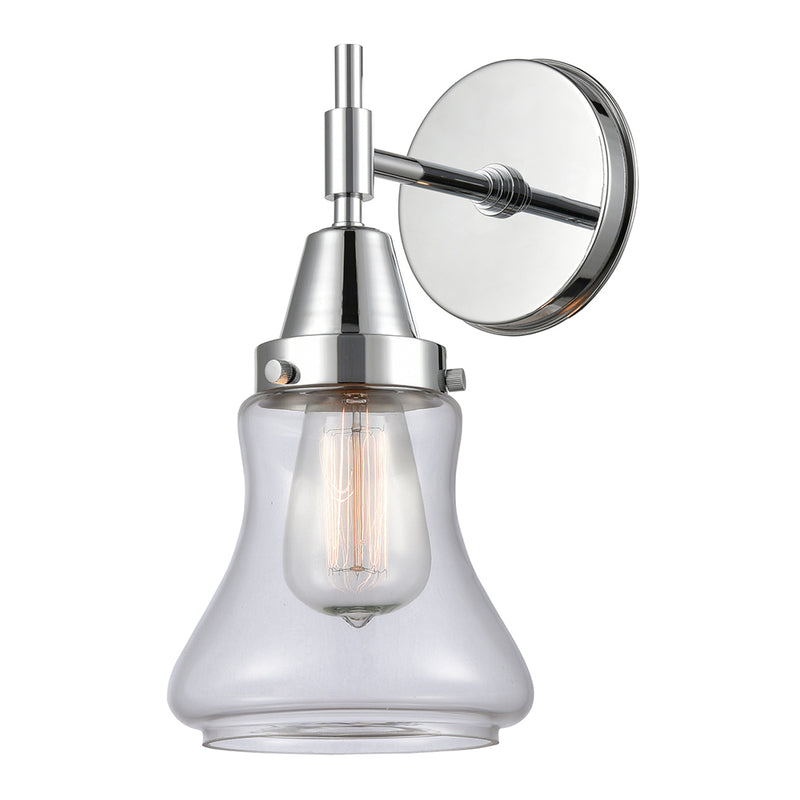 Caden Sconce shown in the Polished Chrome finish with a Clear shade