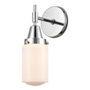 Caden Sconce shown in the Polished Chrome finish with a Matte White shade