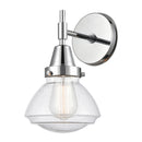 Caden Sconce shown in the Polished Chrome finish with a Seedy shade