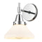 Caden Sconce shown in the Polished Chrome finish with a Matte White shade