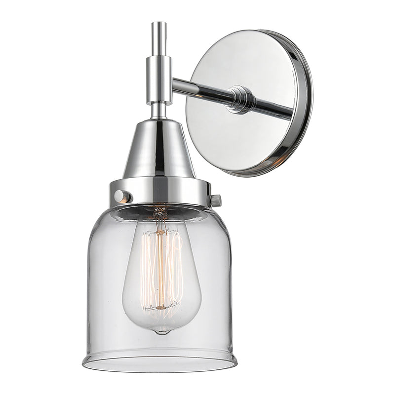 Caden Sconce shown in the Polished Chrome finish with a Clear shade