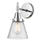 Caden Sconce shown in the Polished Chrome finish with a Seedy shade