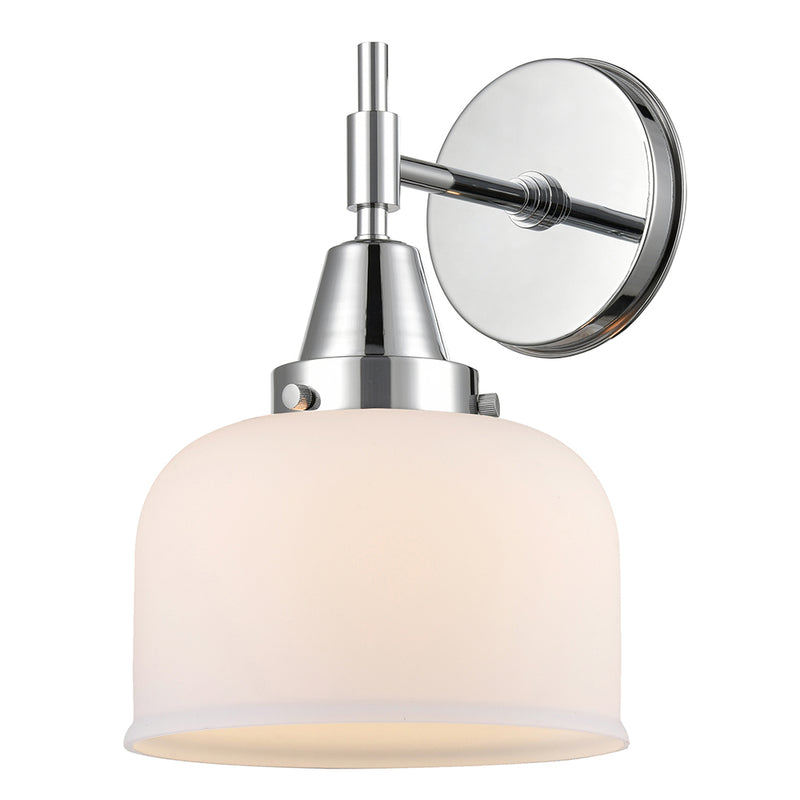 Caden Sconce shown in the Polished Chrome finish with a Matte White shade