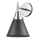 Caden Sconce shown in the Polished Chrome finish with a Matte Black shade