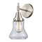 Caden Sconce shown in the Satin Nickel finish with a Clear shade