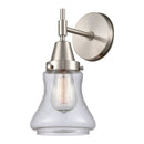 Caden Sconce shown in the Satin Nickel finish with a Seedy shade