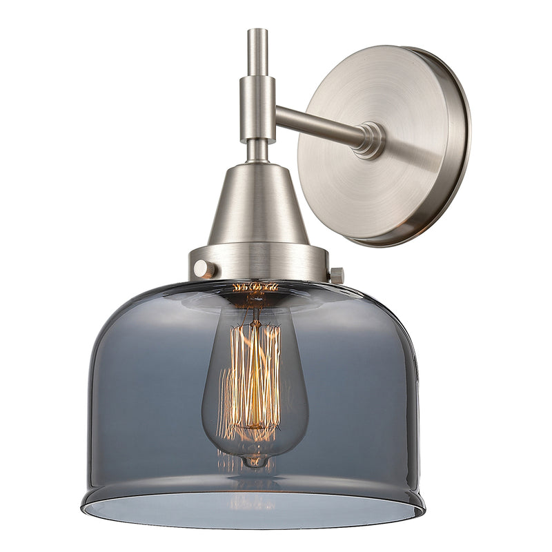 Caden Sconce shown in the Satin Nickel finish with a Plated Smoke shade