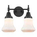 Caden Bath Vanity Light shown in the Matte Black finish with a Matte White shade