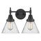 Caden Bath Vanity Light shown in the Matte Black finish with a Seedy shade