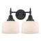 Caden Bath Vanity Light shown in the Matte Black finish with a Matte White shade