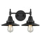 Caden Bath Vanity Light shown in the Matte Black finish with a Matte Black shade