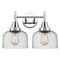 Caden Bath Vanity Light shown in the Polished Chrome finish with a Seedy shade