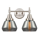Caden Bath Vanity Light shown in the Satin Nickel finish with a Plated Smoke shade