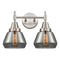 Caden Bath Vanity Light shown in the Satin Nickel finish with a Plated Smoke shade