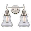 Caden Bath Vanity Light shown in the Satin Nickel finish with a Seedy shade