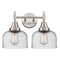 Caden Bath Vanity Light shown in the Satin Nickel finish with a Seedy shade