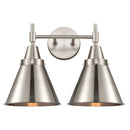 Caden Bath Vanity Light shown in the Satin Nickel finish with a Satin Nickel shade