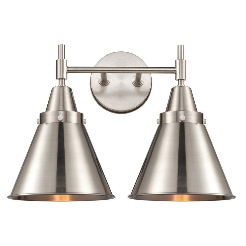 Caden Bath Vanity Light shown in the Satin Nickel finish with a Satin Nickel shade