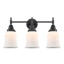 Caden Bath Vanity Light shown in the Matte Black finish with a Matte White shade