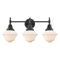 Caden Bath Vanity Light shown in the Matte Black finish with a Matte White shade