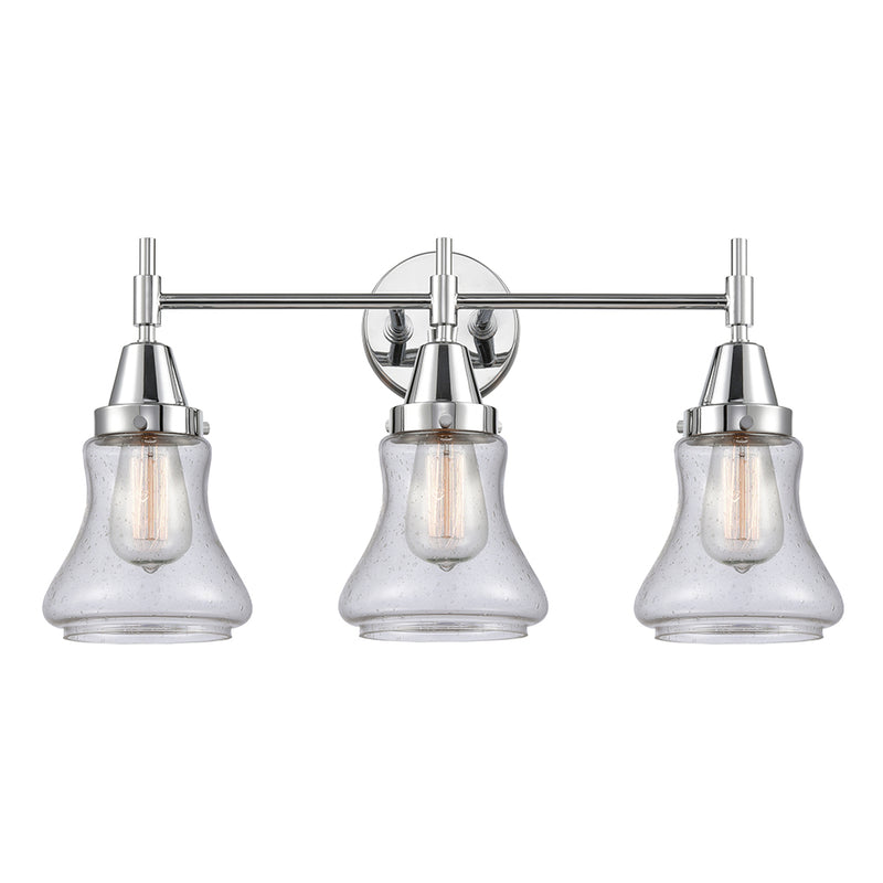 Caden Bath Vanity Light shown in the Polished Chrome finish with a Seedy shade