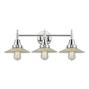 Caden Bath Vanity Light shown in the Polished Chrome finish with a Clear Halophane shade