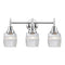Caden Bath Vanity Light shown in the Polished Chrome finish with a Clear Halophane shade