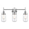 Caden Bath Vanity Light shown in the Polished Chrome finish with a Clear shade