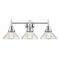 Caden Bath Vanity Light shown in the Polished Chrome finish with a Seedy shade