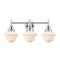 Caden Bath Vanity Light shown in the Polished Chrome finish with a Matte White shade