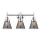 Caden Bath Vanity Light shown in the Polished Chrome finish with a Plated Smoke shade