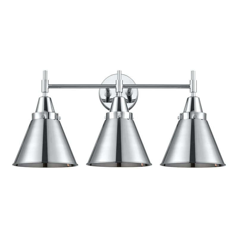 Caden Bath Vanity Light shown in the Polished Chrome finish with a Polished Chrome shade