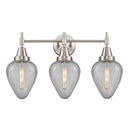 Caden Bath Vanity Light shown in the Satin Nickel finish with a Clear Crackled shade