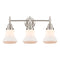Caden Bath Vanity Light shown in the Satin Nickel finish with a Matte White shade
