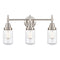 Caden Bath Vanity Light shown in the Satin Nickel finish with a Clear shade