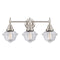 Caden Bath Vanity Light shown in the Satin Nickel finish with a Clear shade