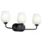 Kichler Valserrano 24" 3 Light Vanity Light Black 45129BK