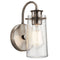 Kichler Braelyn 9.5" 1 Light Wall Sconce with Clear Seeded Glass Classic Pewter 45457CLP