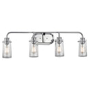 Kichler Braelyn 44" 4 Light Vanity Light with Clear Seeded Glass Chrome 45460CH