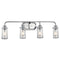 Kichler Braelyn 44" 4 Light Vanity Light with Clear Seeded Glass Chrome 45460CH