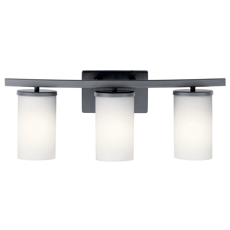 Kichler Crosby 3 Light Vanity Light Black 45497BK