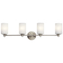 Kichler Joelson 4 Light Vanity Light with LED Bulbs Brushed Nickel 45924NIL18