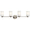 Kichler Joelson 4 Light Vanity Light with LED Bulbs Brushed Nickel 45924NIL18