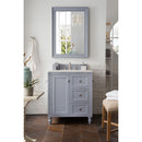 James Martin Copper Cove Encore 30" Single Vanity Silver Gray with 3 cm Arctic Fall Solid Surface Top 301-V30-SL-3AF